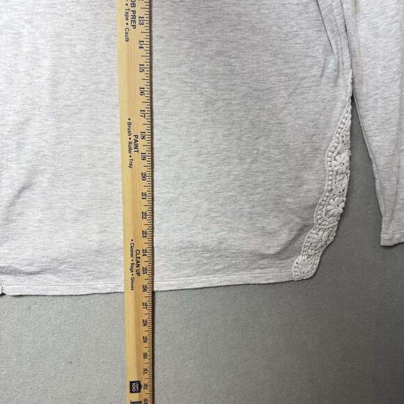 Christopher & Banks Sweater Ivory Pullover Ribbed Side Lace Detail Women’s L - Picture 9 of 12